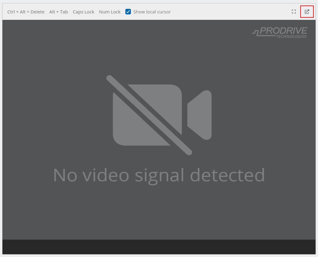 Вид консоли BMC KVM
